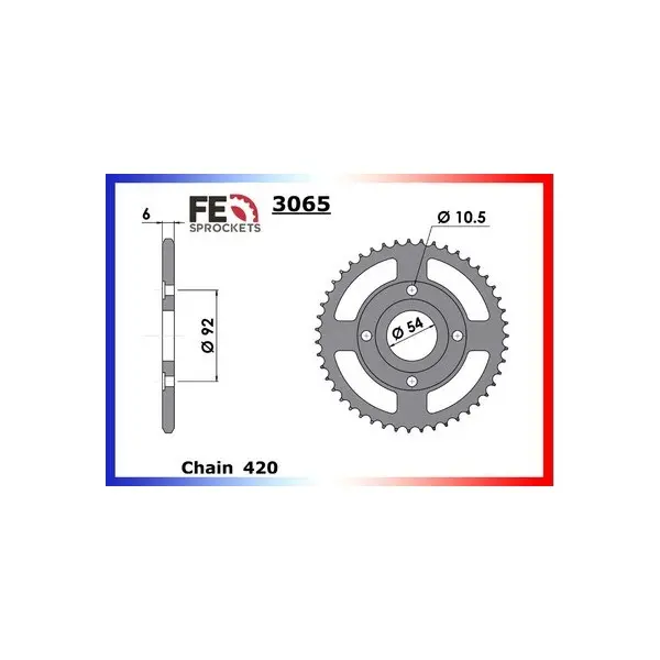 KIT CHAINE FE TZR.50 '00/02 12X47 OR