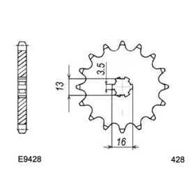 KIT CHAINE FE YZ.80 '80 14X51 OR 