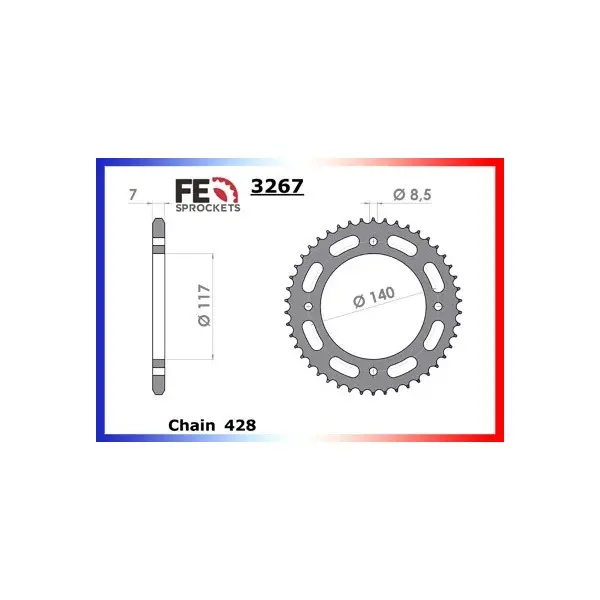 KIT CHAINE FE YZ.80 '84 14X48 OR