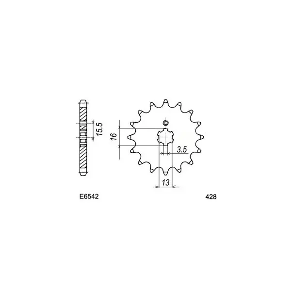 KIT CHAINE FE DT.80.MX/S Esp.'84/85 13X43 OR