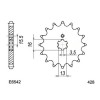 KIT CHAINE FE DT.80.MX/S Esp.'84/85 13X43 OR 