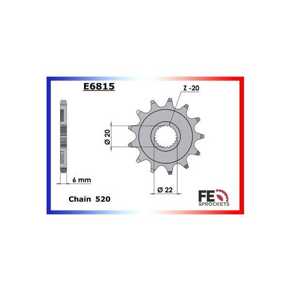 KIT CHAINE FE YZ.125 '05/09 13X48 Rµ 