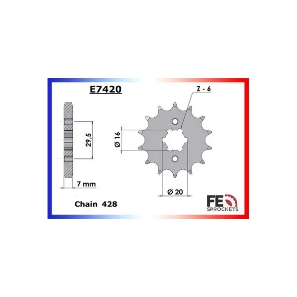 KIT CHAINE FE TTR125'02/16 Gdes Roues 13X54 RX/XW.SR