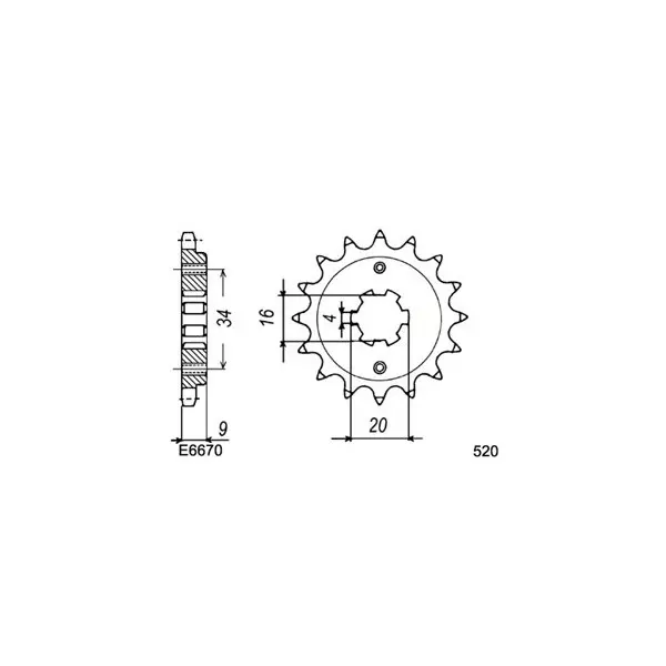 KIT CHAINE FE TTR.230 '05/16 13X49 MXµ