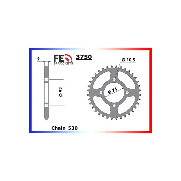KIT CHAINE FE RD.350.LC '80/82 16X39 HR*