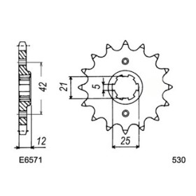KIT CHAINE FE XS.400.J,K '82/83 16X38 OR