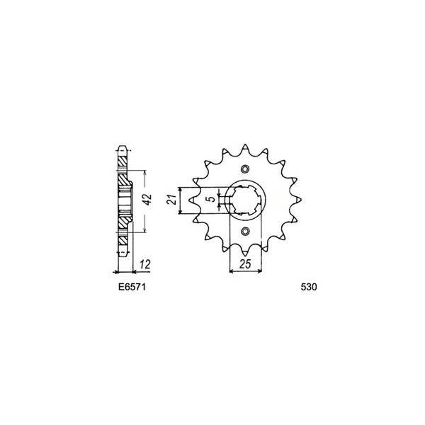 KIT CHAINE FE XS.400.J,K '82/83 16X38 OR 