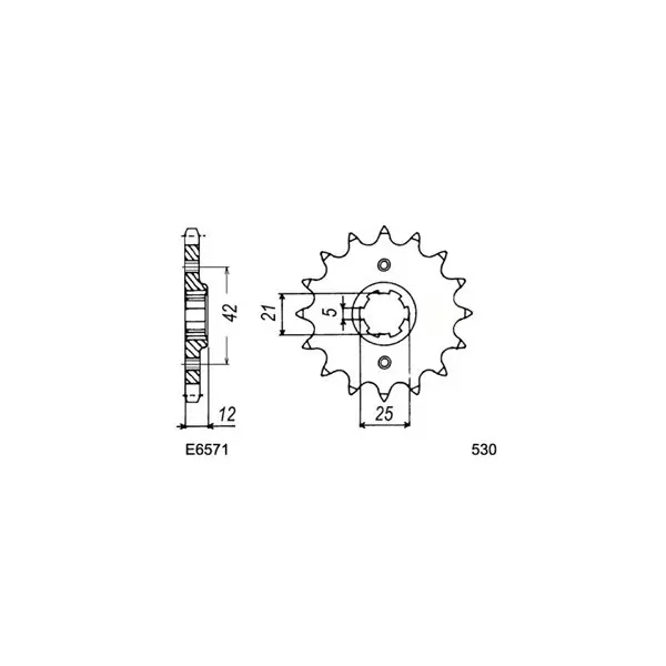 KIT CHAINE FE XS.400.J,K '82/83 16X38 OR