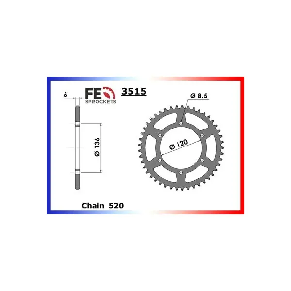 KIT CHAINE FE SRX.600 '86/94 15X37 XWUR