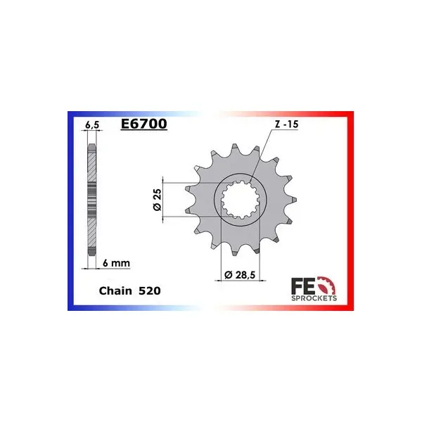 KIT CHAINE FE YFM.700.Raptor '05/06 14X38 ORµ