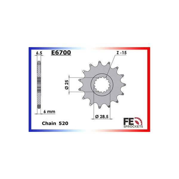 KIT CHAINE FE YFM700Raptor '07/16 14X38 RX/XW.SRµ 