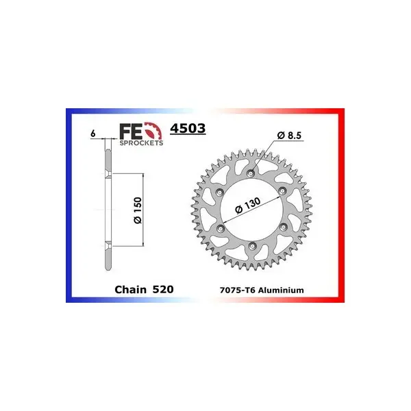 KIT CHAINE FE WRF.450 '03/06 14X50 MXµ