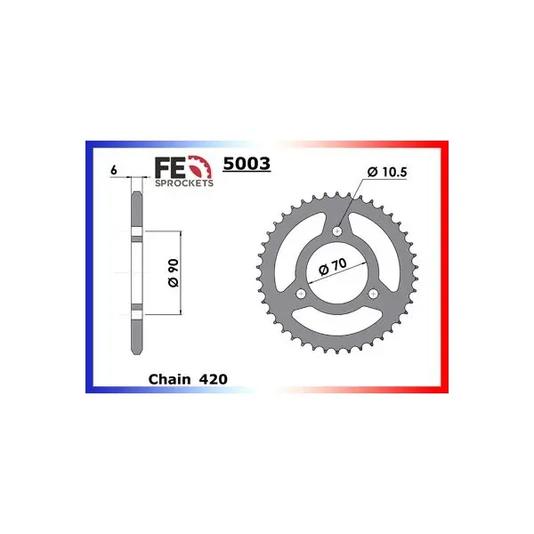 KIT CHAINE FE MBX.80 '85- 13X36 SR