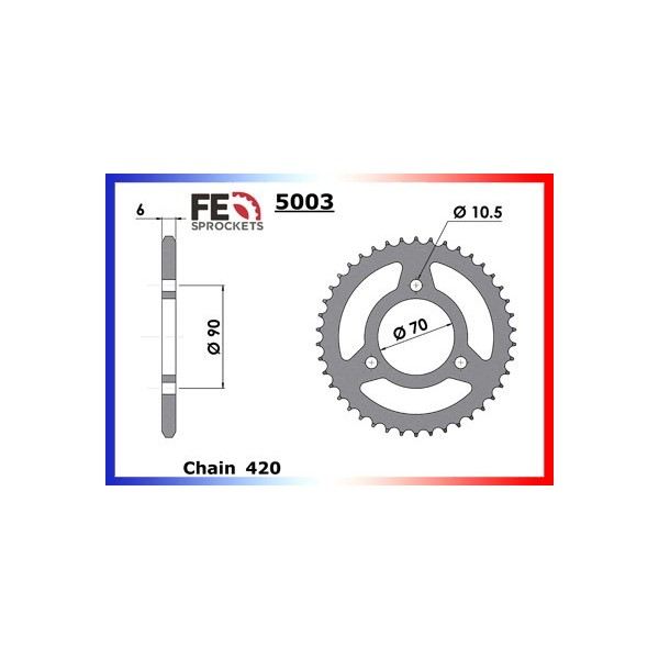 KIT CHAINE FE MBX.80 '85- 14X36 R* 