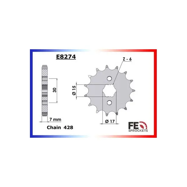 KIT CHAINE FE CRF.100 '04/13 14X50 OR