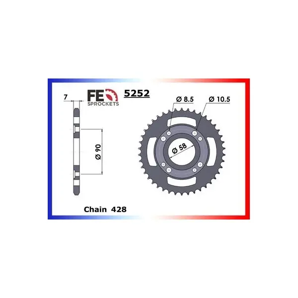 KIT CHAINE FE CM.125.T '78/79 15X39 MX