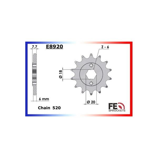 KIT CHAINE FE NSR.125.R/F '89/93 13X35 XWUR 