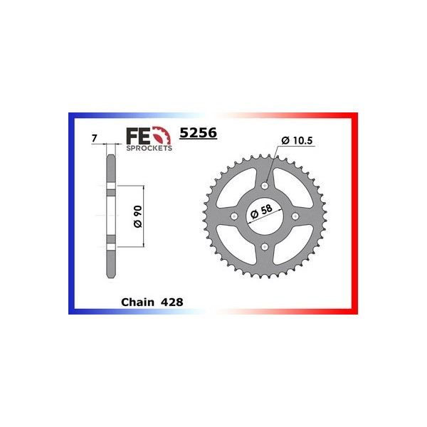 KIT CHAINE FE CB.125.F '14/16 15X45 RX/XW.SR 