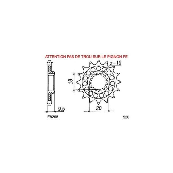 KIT CHAINE FE CR.125.R '97 12X49 RX/XW.SR 