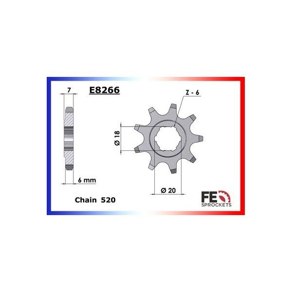 KIT CHAINE FE TLR.250 '85 9X39 XWUR 