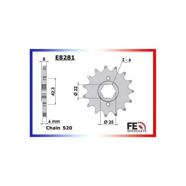 KIT CHAINE FE XLR.250 '82/83 14X44 Rµ