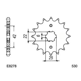 KIT CHAINE FE CB.400.N '80/81 16X36 RX/XW.SR