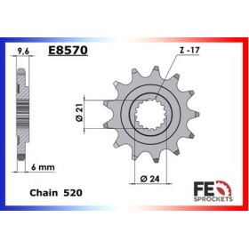 KIT CHAINE FE CRF.450.R '04/08 13X48 OR