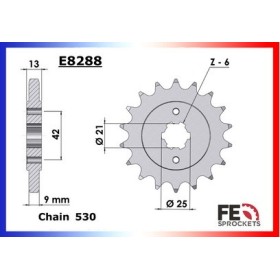 KIT CHAINE FE CB.500.F/K '72/77 17X34 RX/XW.SR