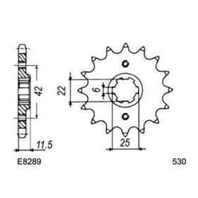 KIT CHAINE FE FT.500 '82/84 15X40 HRµ