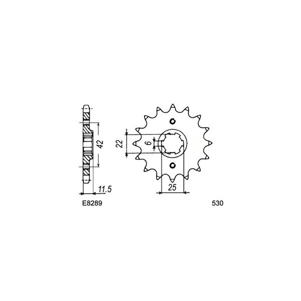 KIT CHAINE FE FT.500 '82/84 15X40 HRµ 