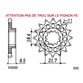 KIT CHAINE FE CR.500.RG/RH '86/87 14X51 Rµ