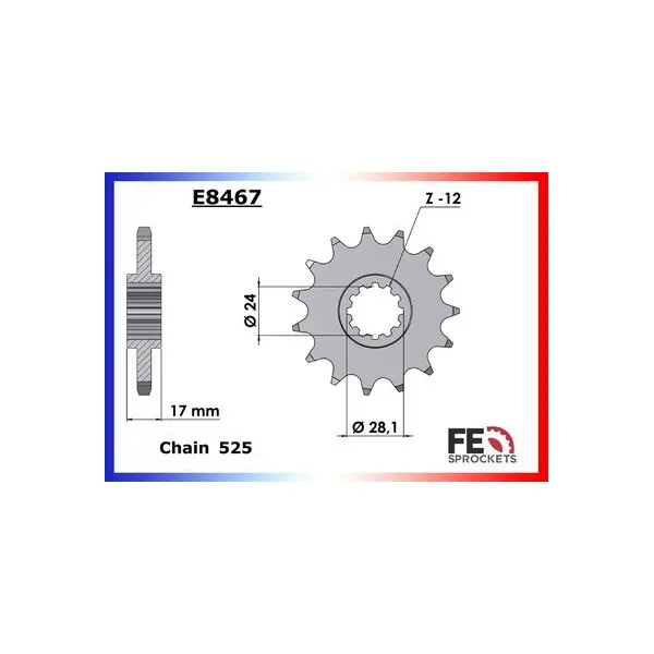 KIT CHAINE FE CBR.600 '97/98 15X43 RX/XW.SR*