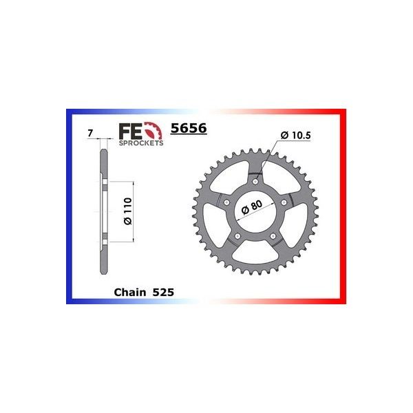 KIT CHAINE FE VT.600.C '88 16X44 RX/XW.SR* 