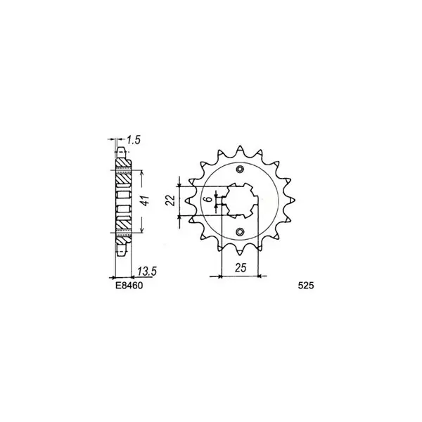 KIT CHAINE FE VT.600.C '88 16X44 XWUR