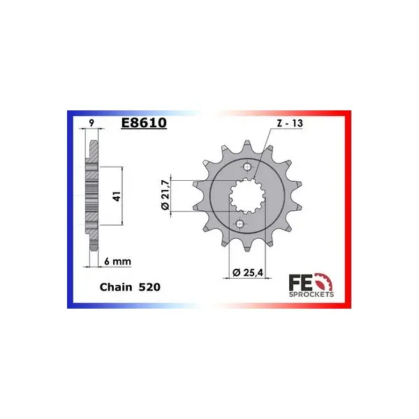 KIT CHAINE FE XR.600.R '91/00 14X48 OR*