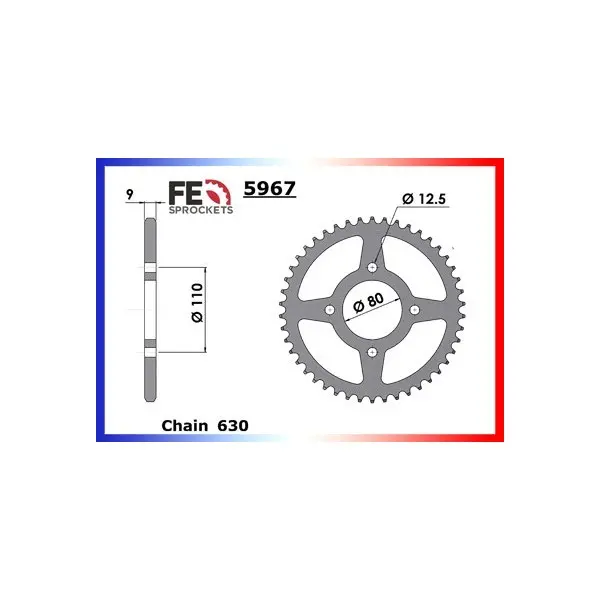 KIT CHAINE FE CB.750.F2 '78 15X43 XWUR
