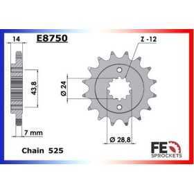 KIT CHAINE FE XRV.750AFRICA-TWIN'90/92 16X46 ORµ 