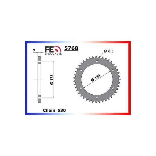 KIT CHAINE FE VFR.800 '98/01 17X43 ORµ