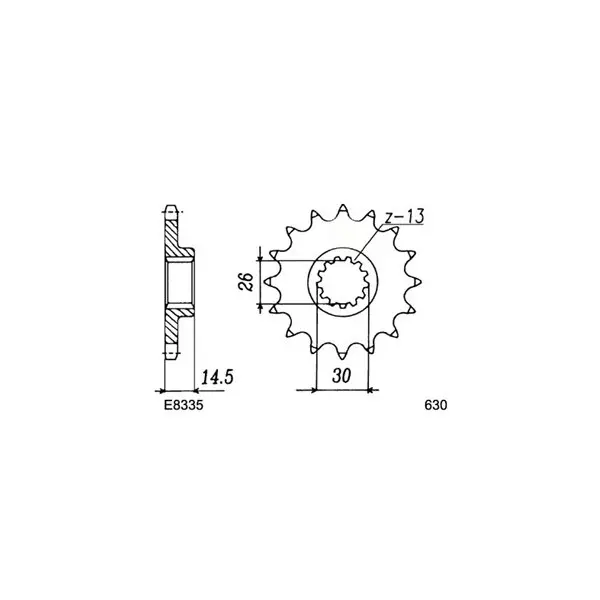 KIT CHAINE FE CBX1000 ZA (CB 1) '78/79 15X35 XWUR