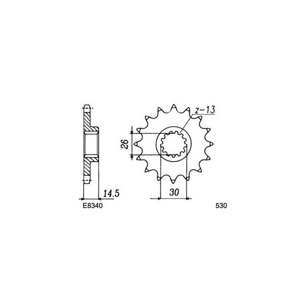 KIT CHAINE FE CBX1000 B,C PROLINK'80/82 18X42 RX/XW.SR* 