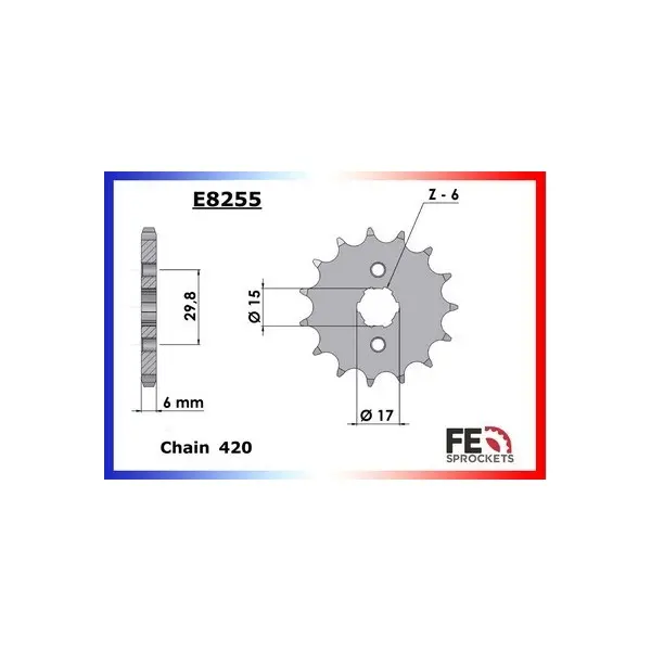 KIT CHAINE FE CR.80.R2F '85 Gde Roues 14X54 OR