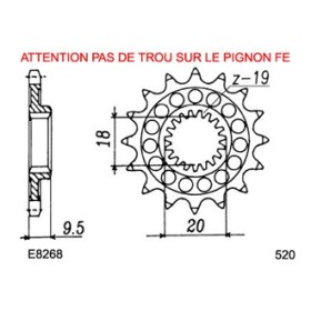 KIT CHAINE FE CR.125.R '00/01 13X52 RX/XW.SR