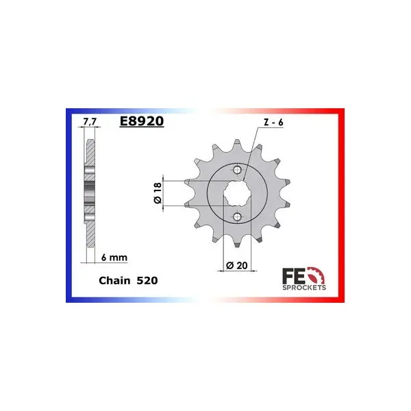 KIT CHAINE FE CRF.230 F '03/16 13X50 OR