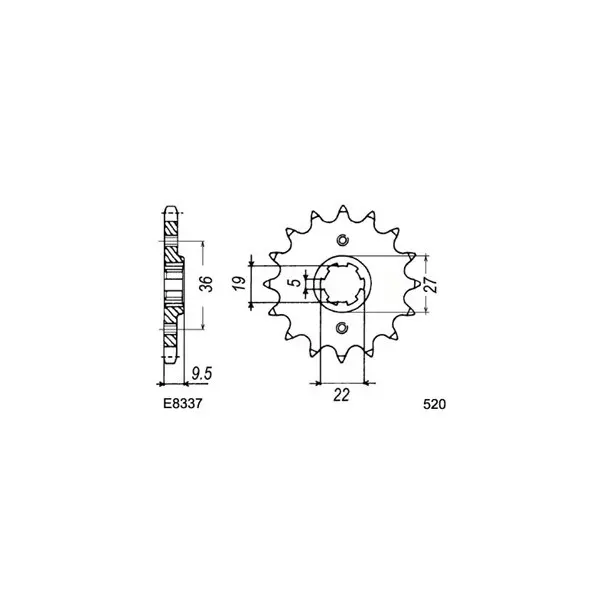 KIT CHAINE FE CR.480.RC '82 14X54 RU