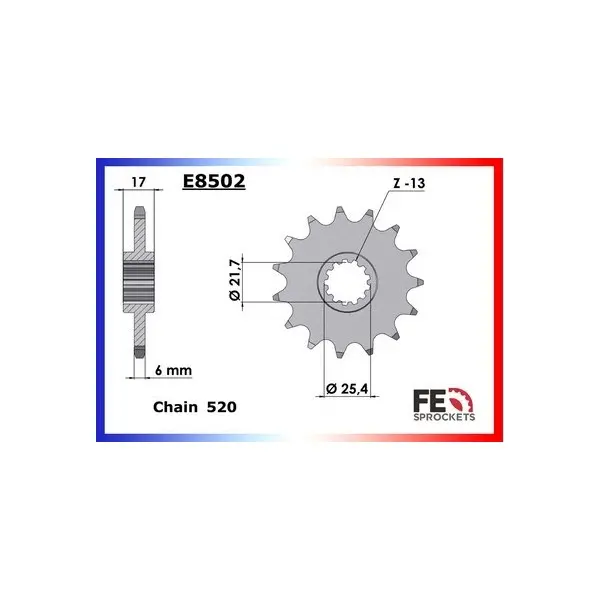 KIT CHAINE FE CBF.500 '04/06 15X41 RU