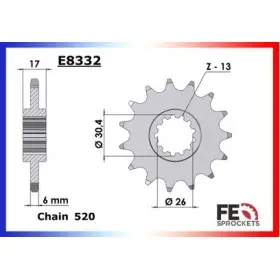 KIT CHAINE FE CBR.1000 '04/05 16X40 XWUR 