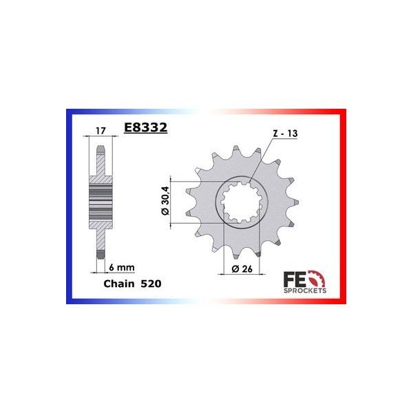 KIT CHAINE FE CBR.1000 '06/07 16X42 RU 