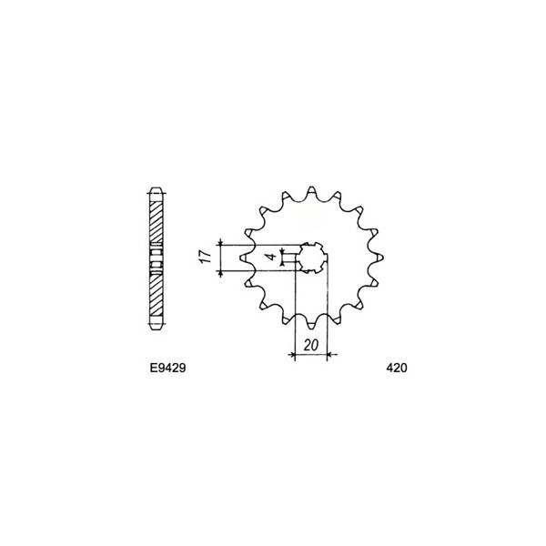 KIT CHAINE FE TS50ER '81/83 Automatique 12X48 R* 