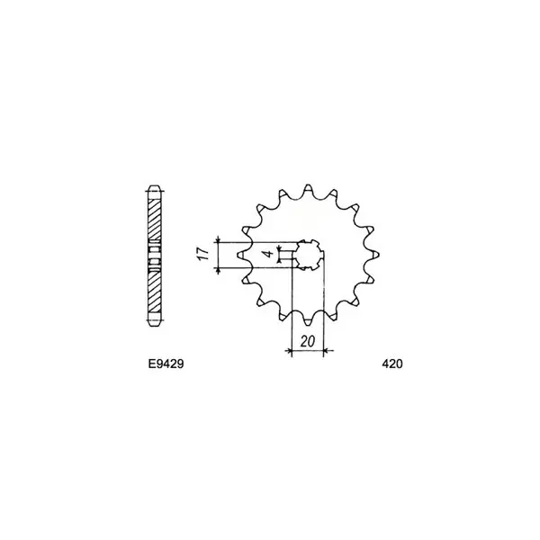 KIT CHAINE FE TS50ER '84/88 Automatique 12X49 MX