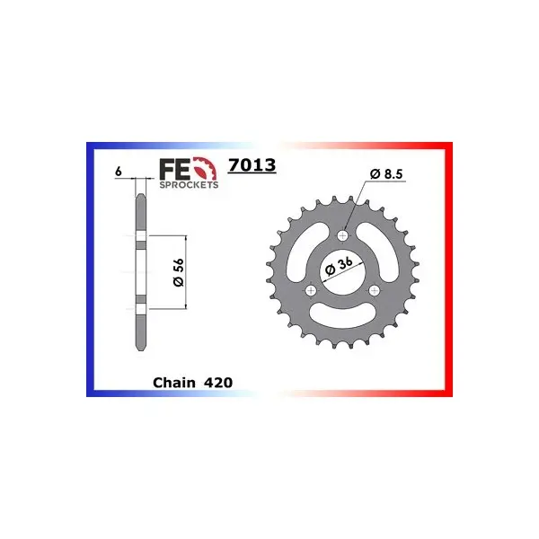 KIT CHAINE FE JR.50 '83/06 13X28 SR